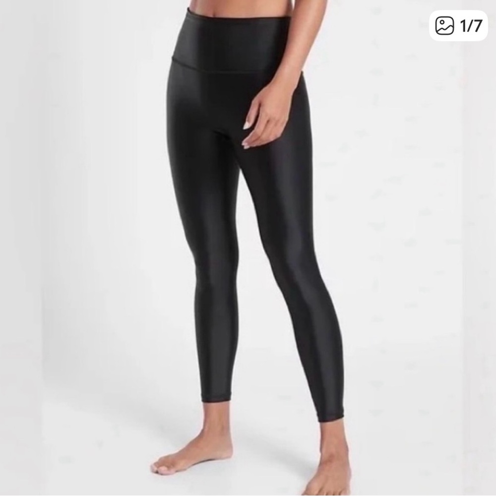 Athleta Elation Sheen Tight Black Leggings S